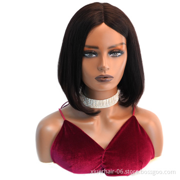 Wholesale Virgin Raw Glueless for Black Woman Straight Highlight Cheap Machine Brazilian Short Human Hair bob Wigs